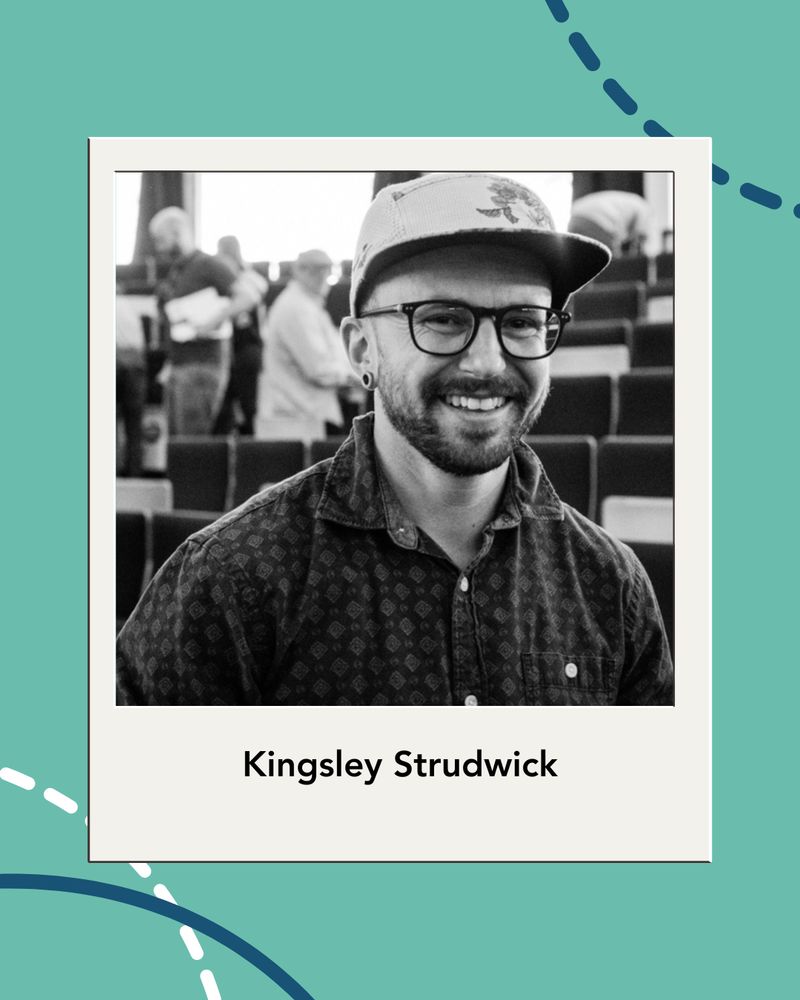 Kingsley Strudwick featured in a polaroid frame