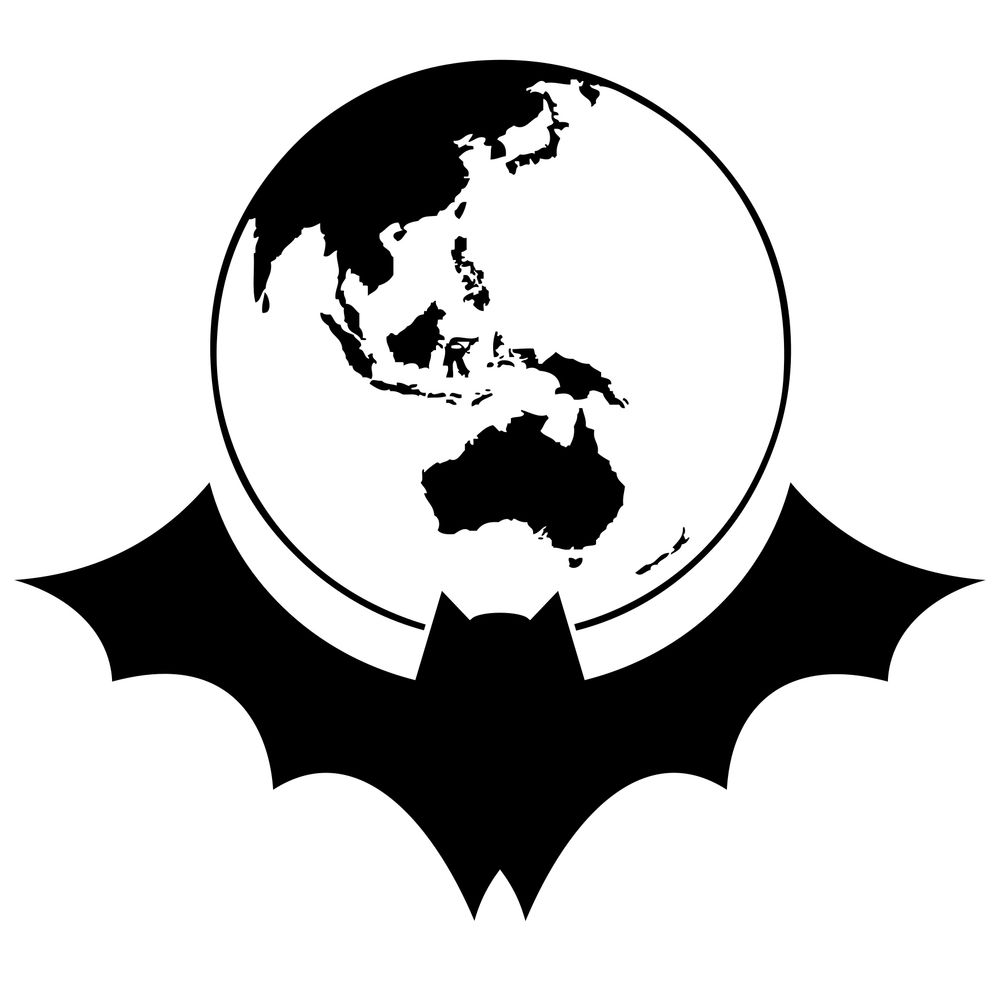 It’s a giant bat with the world on its back / shoulders. 