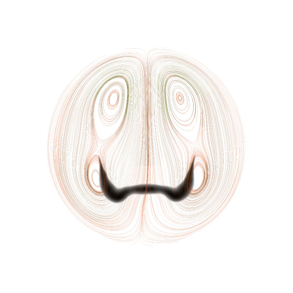 A template for pumpkin carving ... it's a bat that has been deformed by stokes flow in a disk, driven by the buoyancy of the bat itself. The end result is a strange, lopsided jack o'lantern 