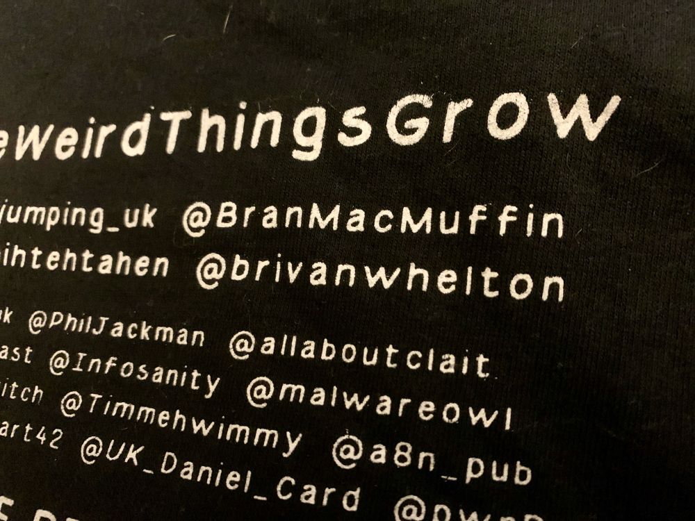 A small misspelling on the back of the first Newcastle BSides hoodie - they called Brian “Brivan”… 🤣