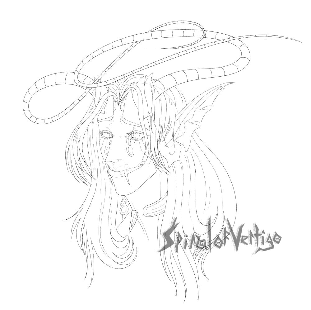 A portrait of an insectoid humanoid.