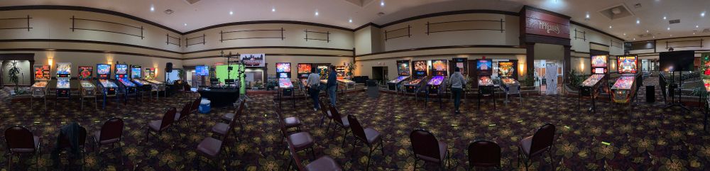 Panoramic photograph of the main tournament area at Pincinnati 2024
