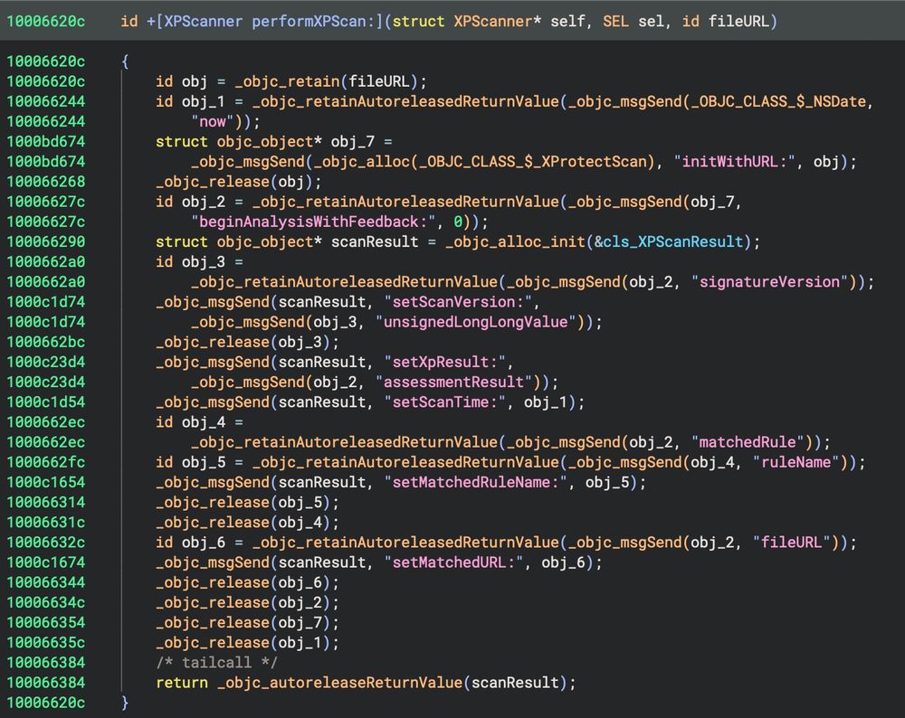 Before: Decompilation of Objective-C code with minimal language-specific analysis