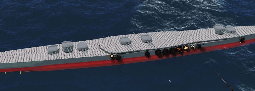 Screenshot of a big ship in a video game