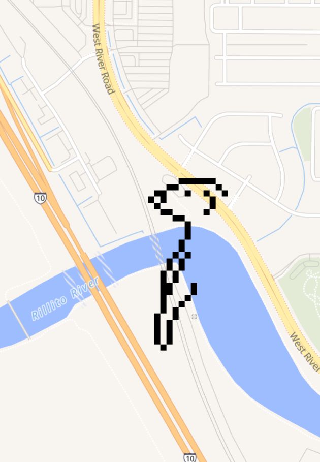 Beginning of the outline of a pixel art meerkat