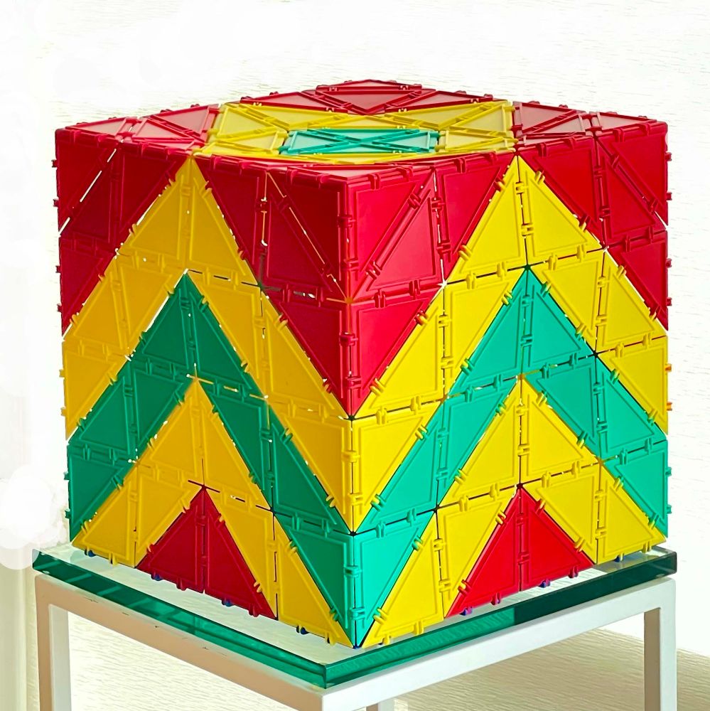 African zigzag inspired cube.