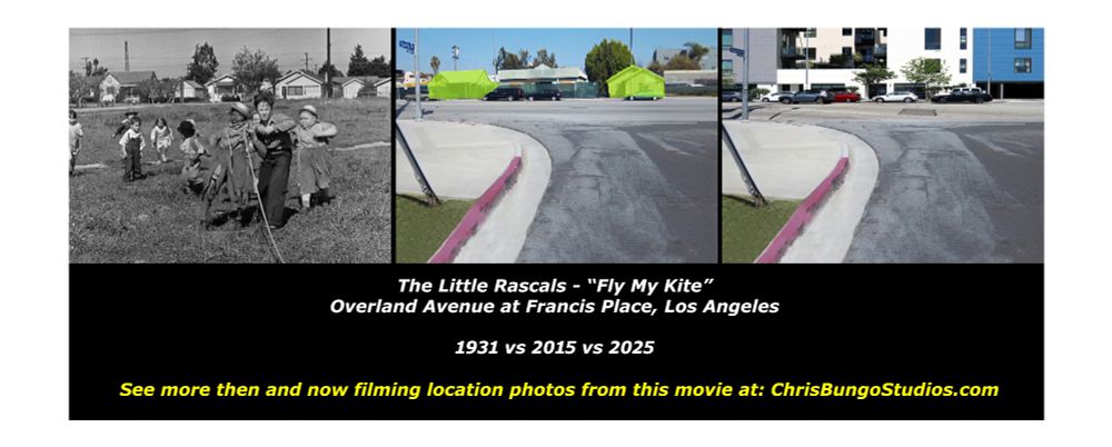 Filming location then and now The Little Rascals movie Fly My Kite movie location film location.