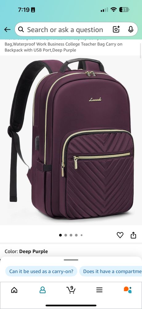 Plum Lovevook backpack