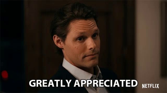 a man in a suit and tie says greatly appreciated netflix