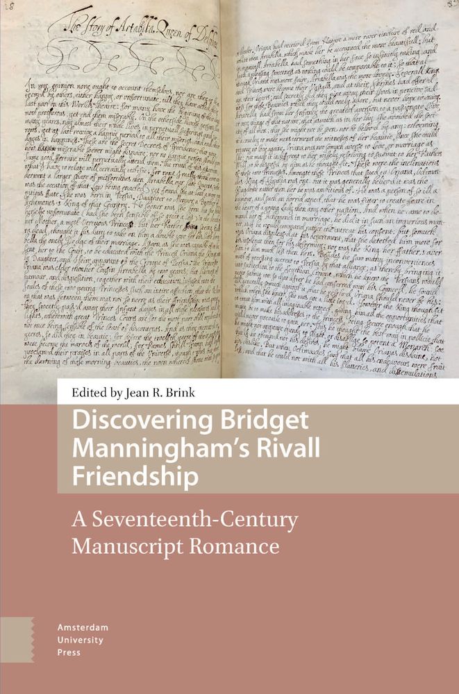 A book cover; the top half reproduces a picture of a 2-page spread of a 17th-century manuscript. The bottom half contains title, subtitle, volume editor's name, and the publisher's name and logo.
