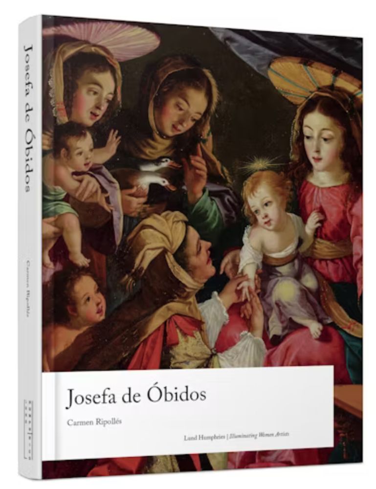 Book cover depicting a seated Madonna holding the baby Jesus in her lap. He leans forward to a kneeling woman holding his hand in both of hers, reading his palm. Two children and two women, one holding two birds (ducks or geese?) look on. The book's title is printed in black, inside a white block of color, across most of the bottom of the cover.