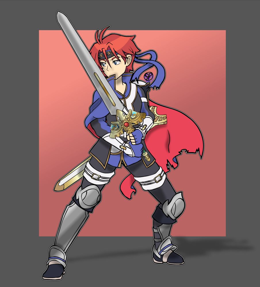 Fan art of Lord Roy from Fire Emblem the Binding Blade in his Fire Emblem Awakening DLC appearance.