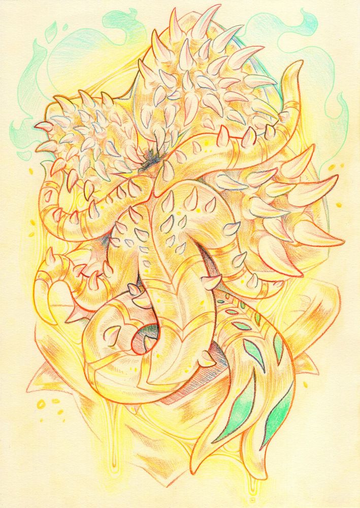 "mouth" of a techno-organic robot with tongues and teeth covering most of the visible surface area