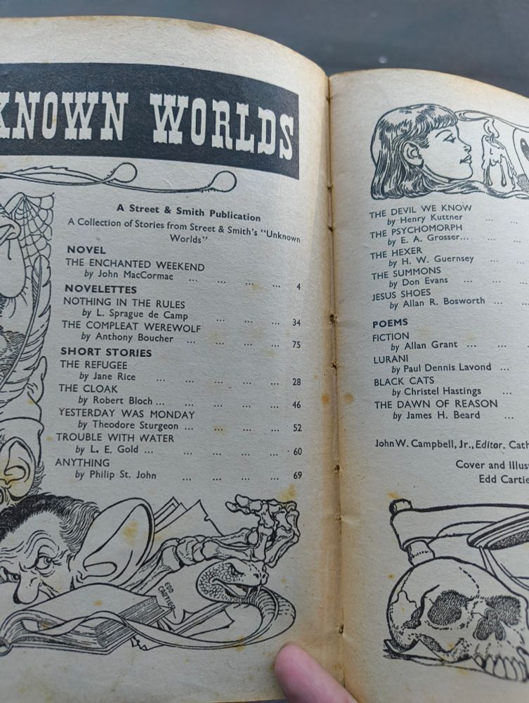Robert Bloch, L Sprague de Camp, Theodore Sturgeon, and some other names.
