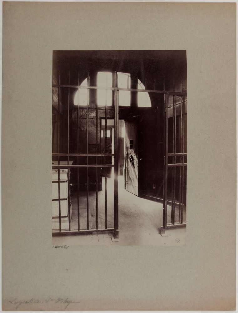 Godefroy, Henri Emile Cimarosa, La geole. Prison Sainte-Pélagie, 14 rue du Puits-de-l'Ermite, 5ème arrondissement, Paris, Entre 1898 et 1899, 37.1 x 25.6 cm