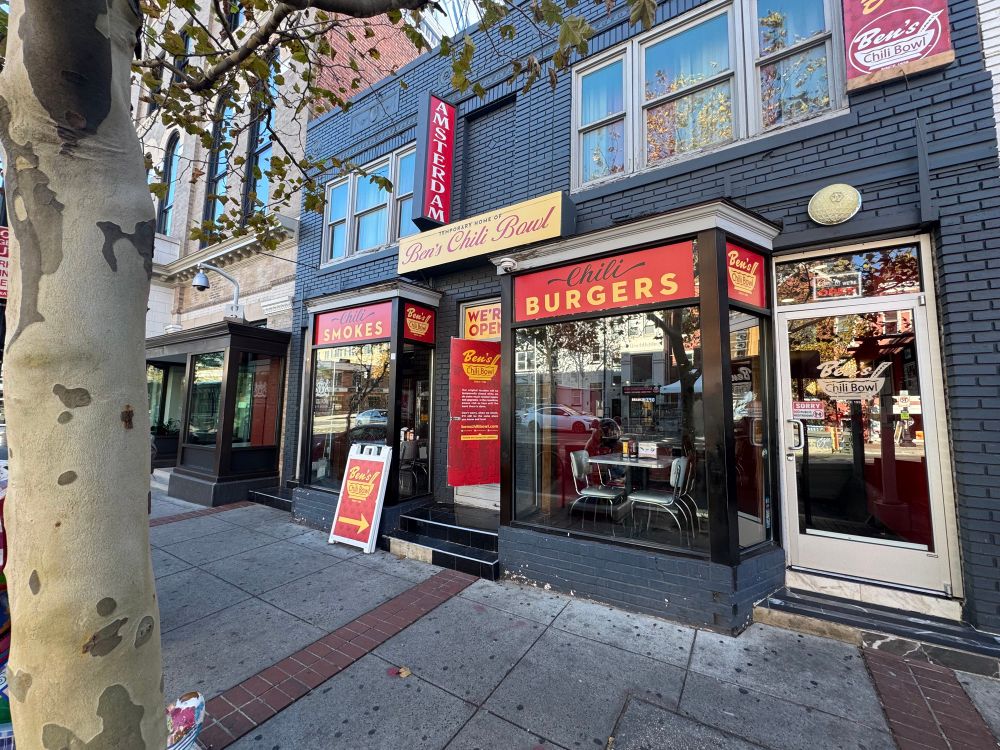 Images of Ben’s Chili Bowl, Busboys and Poets, Fall tree colors, and the Capitol Building 