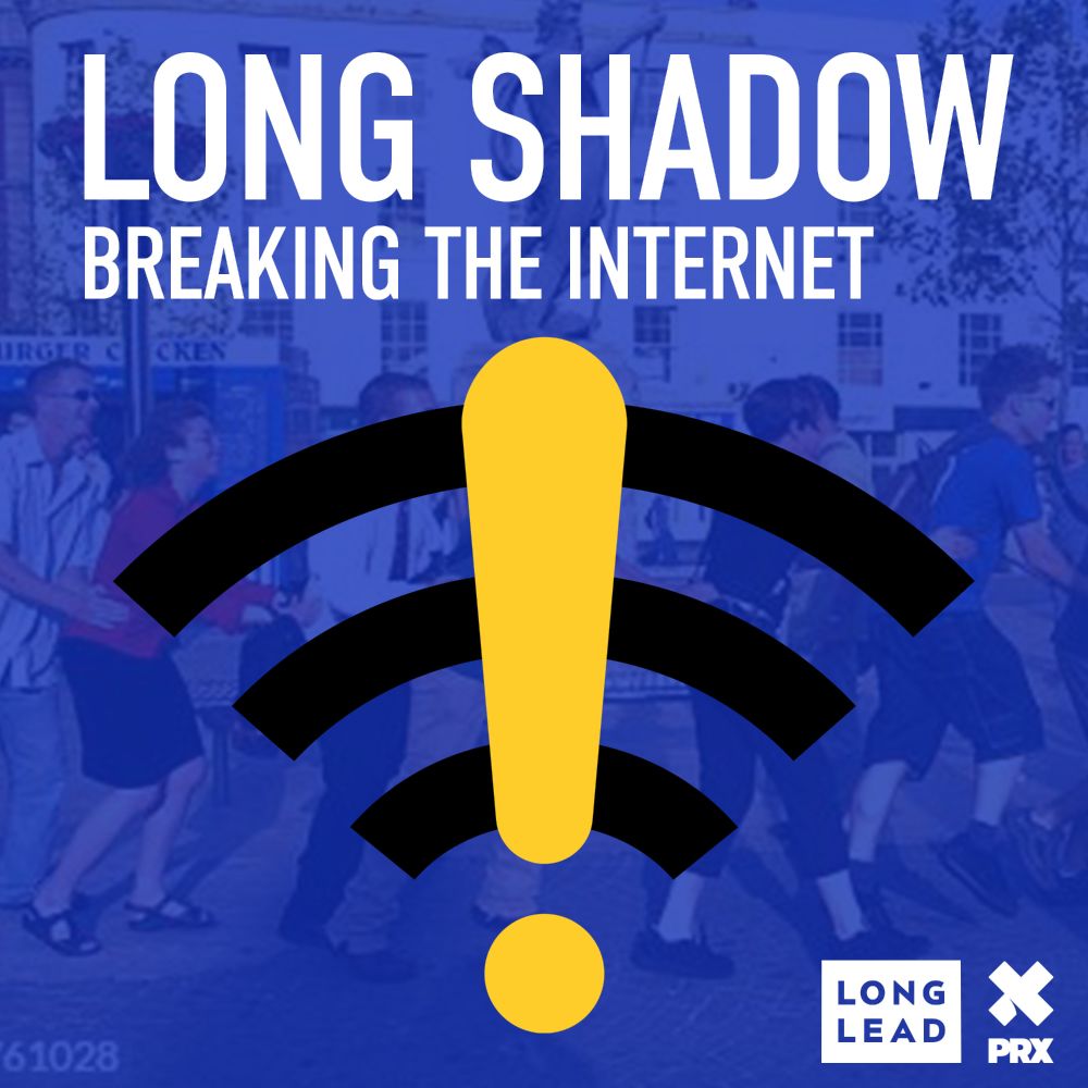 LONG SHADOW: BREAKING THE INTERNET episode two podcast cover overlaid over flash mob