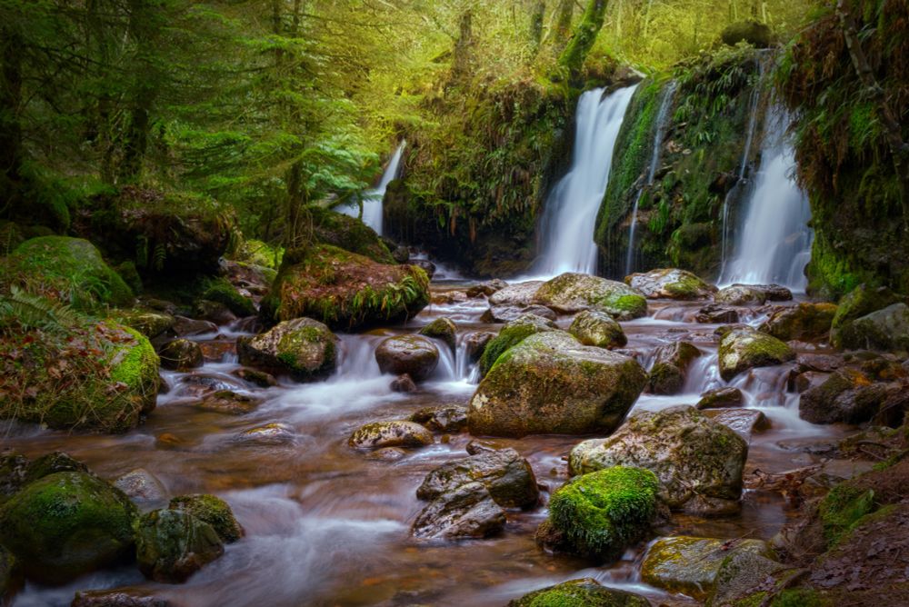 Coolalingo cascades in Wicklow, Ireland