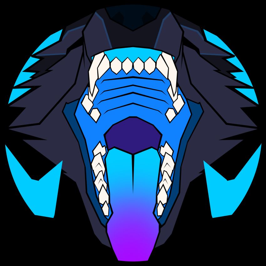 A stylized maw-shot of my main OC, Vexx