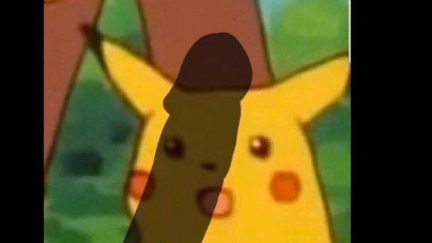 Shocked pickachu with apparently a Wiglett shadow looming over him.