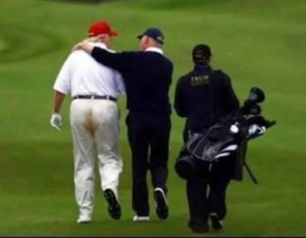 Trump’s dirty golf pants 
