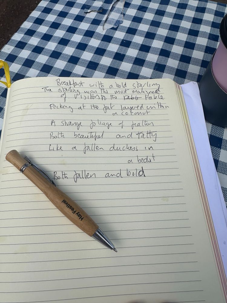 The start of a poem about a starling 