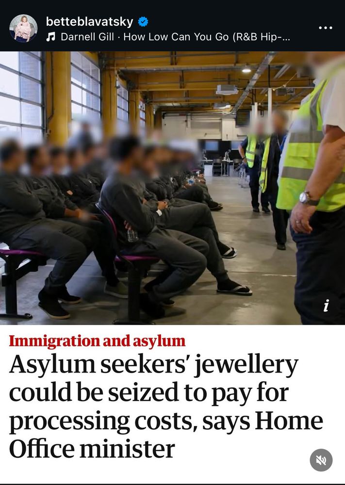 betteblavatsky
5 Darnell Gill • How Low Can You Go (R&B Hip-...
Immigration and asylum
Asylum seekers' jewellery could be seized to pay for processing costs, says Home Office minister