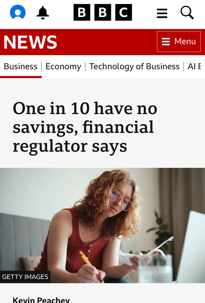 
One in 10 have no savings, financial regulator says
