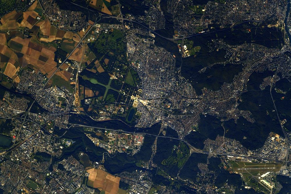 Château de Versailles viewed from orbit