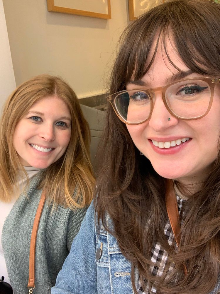 Selfie of two women