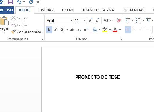 captura de pantalla dun arquivo de word onde se pode ler o inicio do texto: proxecto de tese