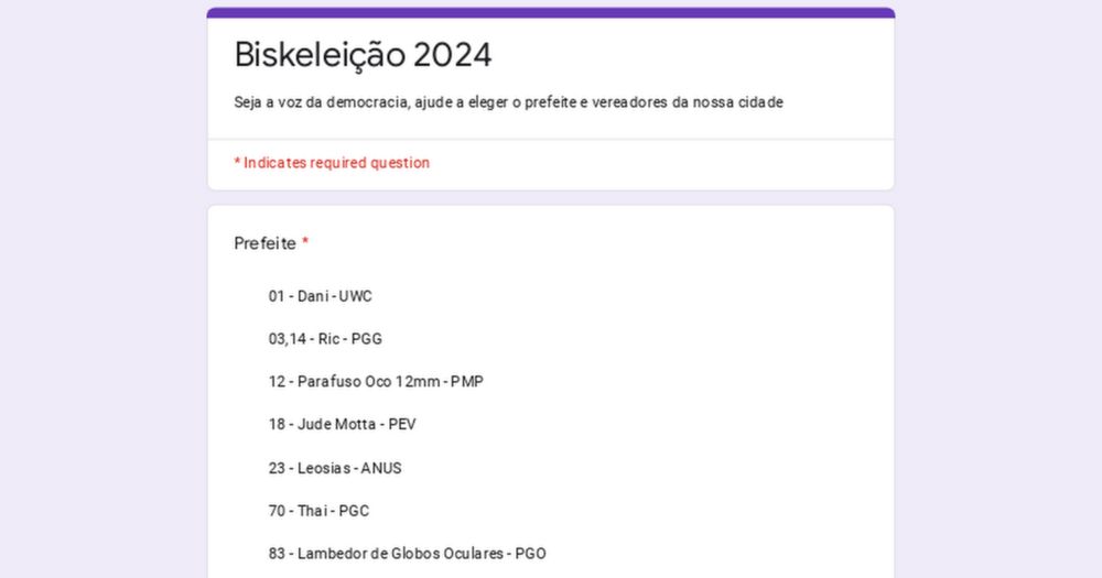 Biskeleição 2024