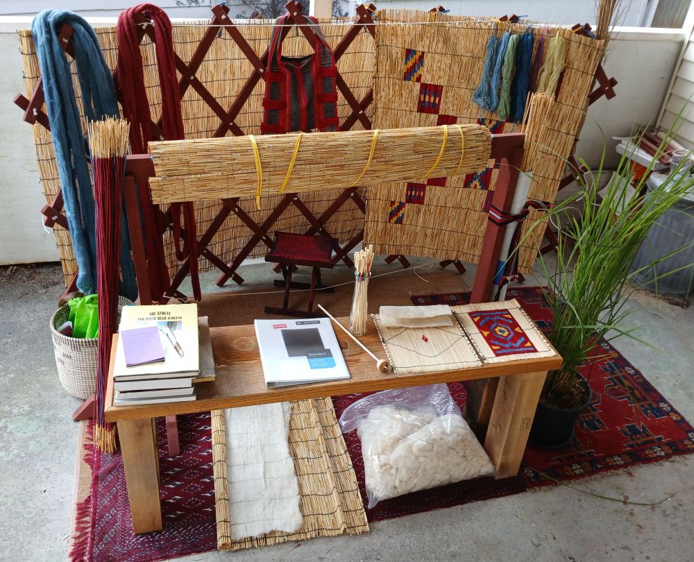 Last minute tweaking for my reed screen display. Decided to not go with the typical banquet table display, and focus more on an insitue format.