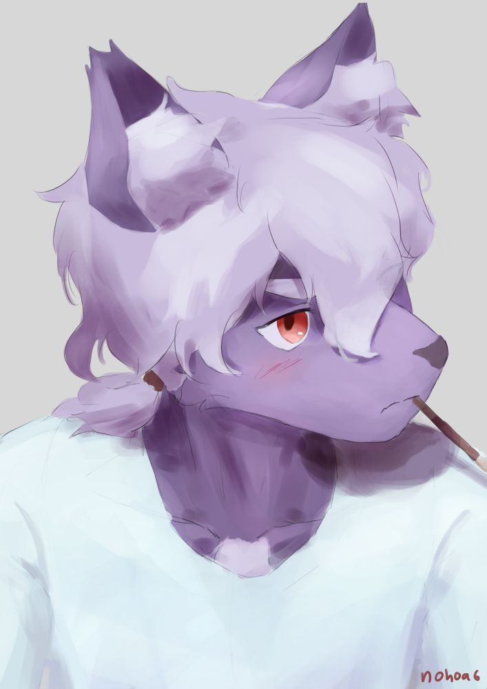 dog boy with pocky