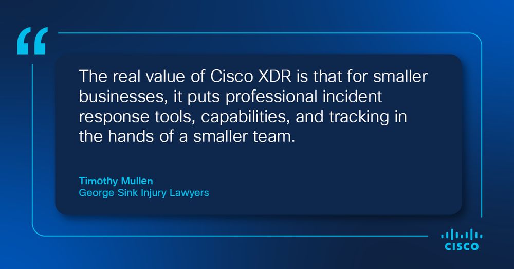 eorge Sink, P.A. Injury Lawyers turns to Cisco