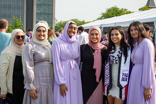 Graduate with family