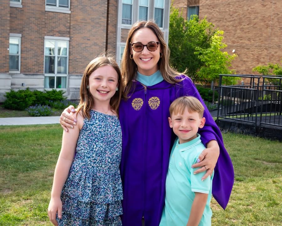 Graduate with family