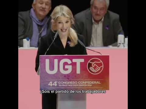 Yolanda Díaz en el Congreso de la UGT