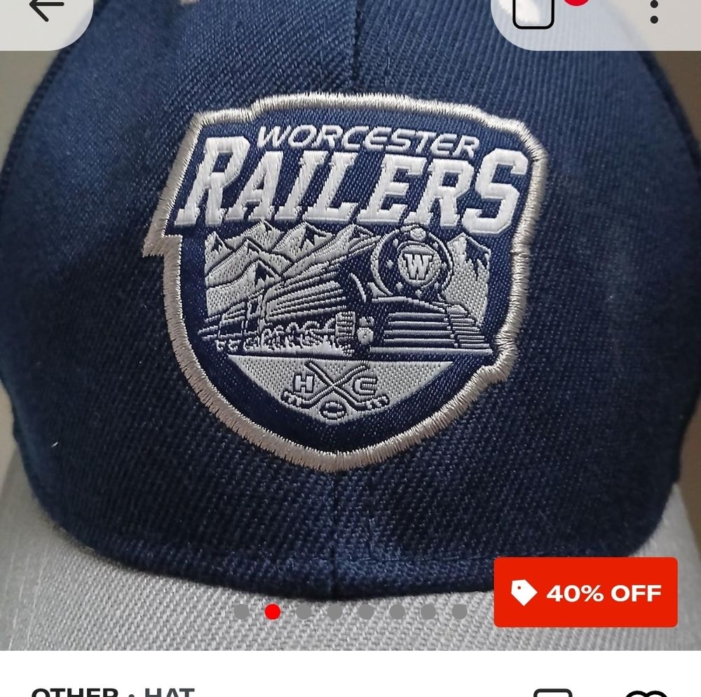 Hat for the minor league hockey team Worcester Railers