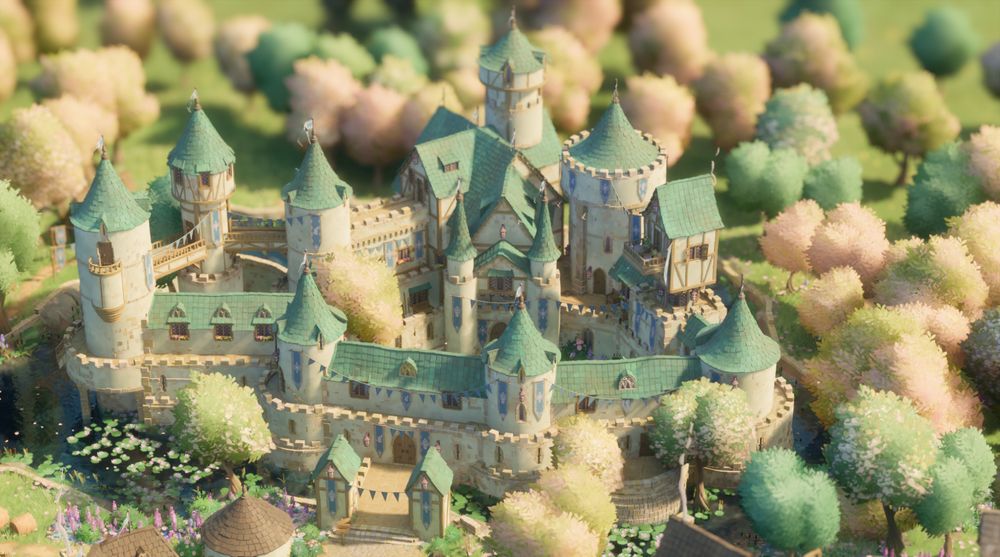 the whole castle from the front
