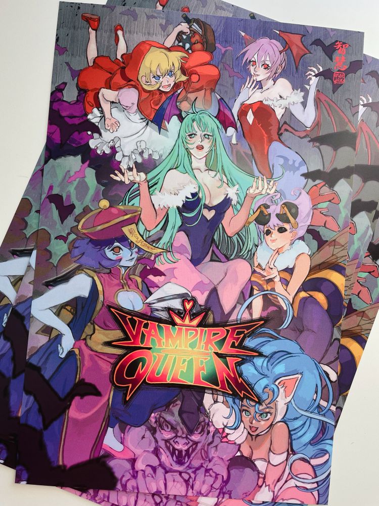Vampire Queen- say hello to all 6 playable Darkstalkers ladies in the deserted chateau for a gathering of sorts 🦇 