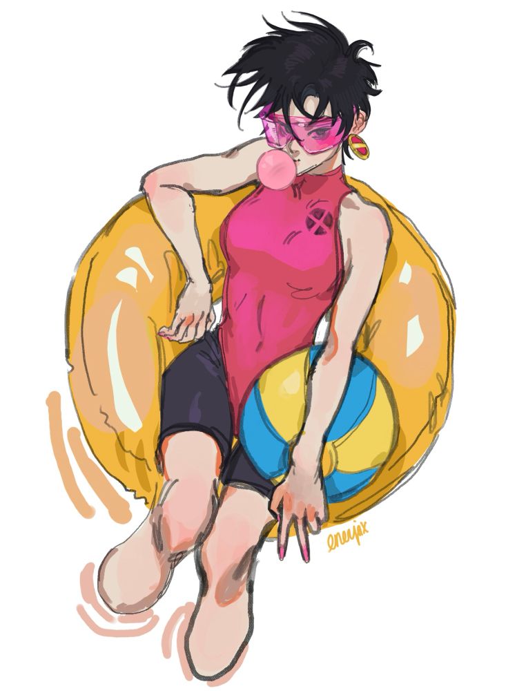 Jubliee would totally be the one to corral the group into a game of beach volleyball or water ball, I think 🏐