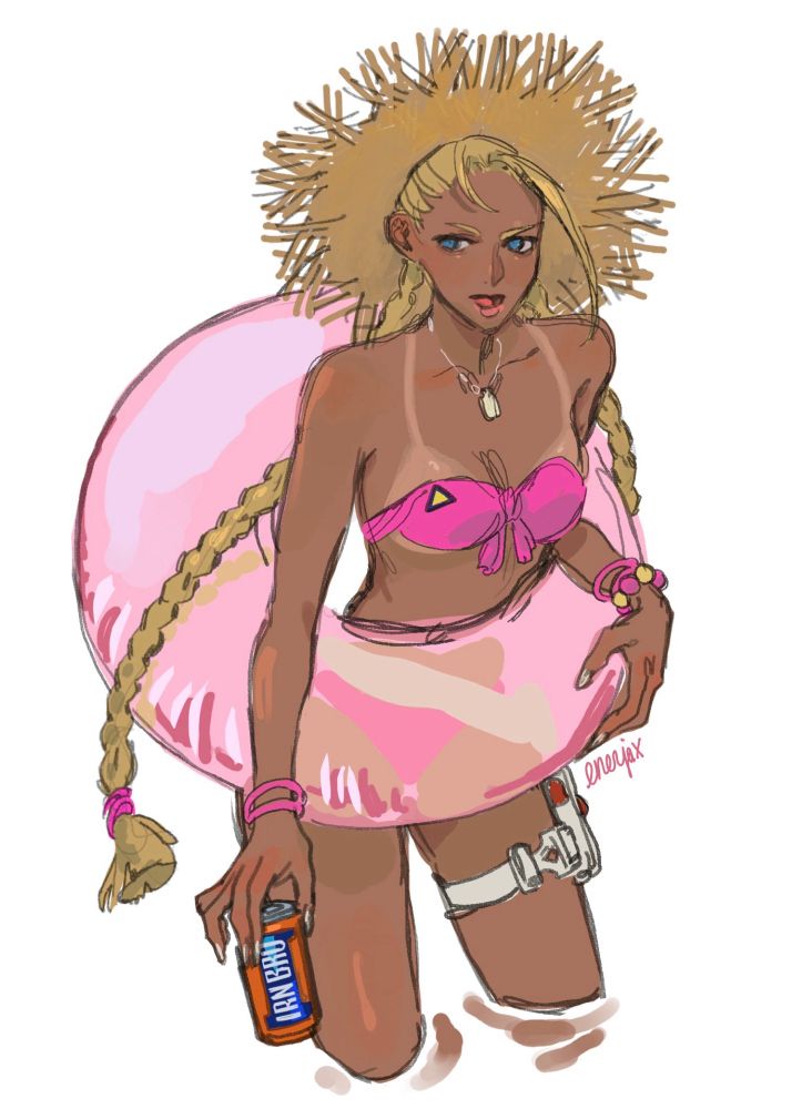Sketch of Summer Cammy at the lake 🥤