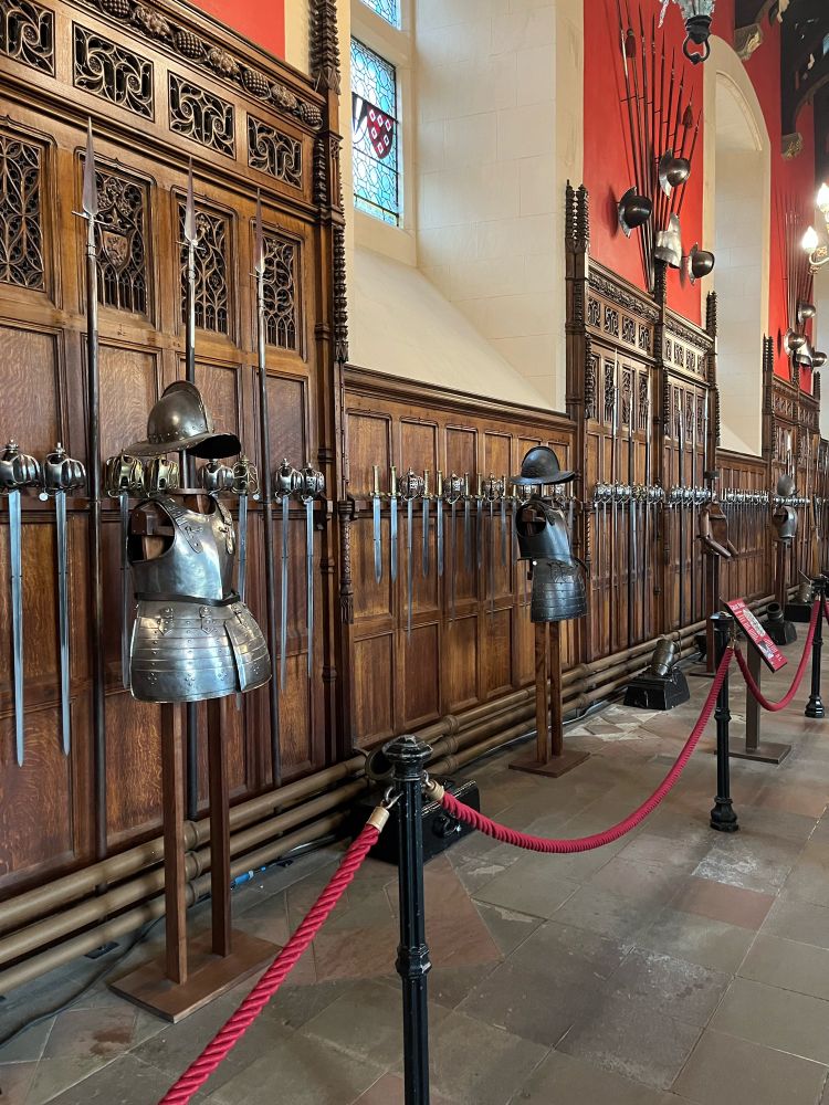 Arms and Armour in the Great Hall. 
