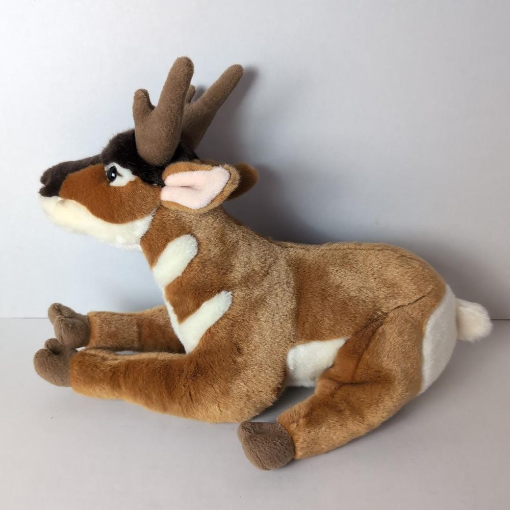 A laying pronghorn plush