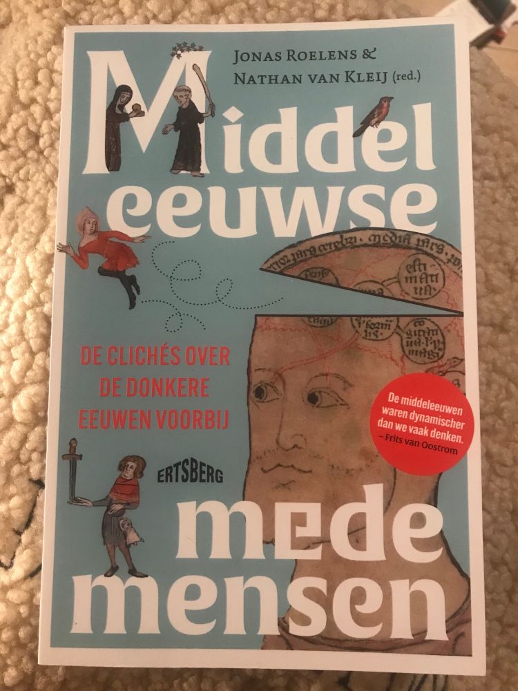 Picture of a book about the Middle Ages. The authors include jonas Roelens, tagged in the post  