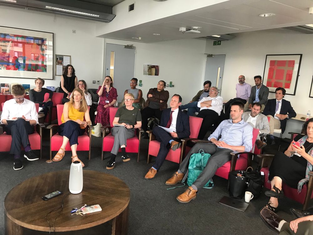 A large excited audience 