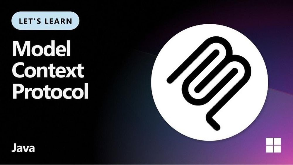 A thumbnail with a dark background that reads "Let's Learn Model Context Protocol Java" with the MCP and Microsoft logos