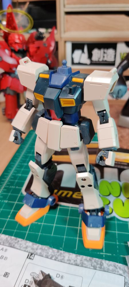 Rough kitbash (combined build) assembly of the RGM-C(G) customized concept.