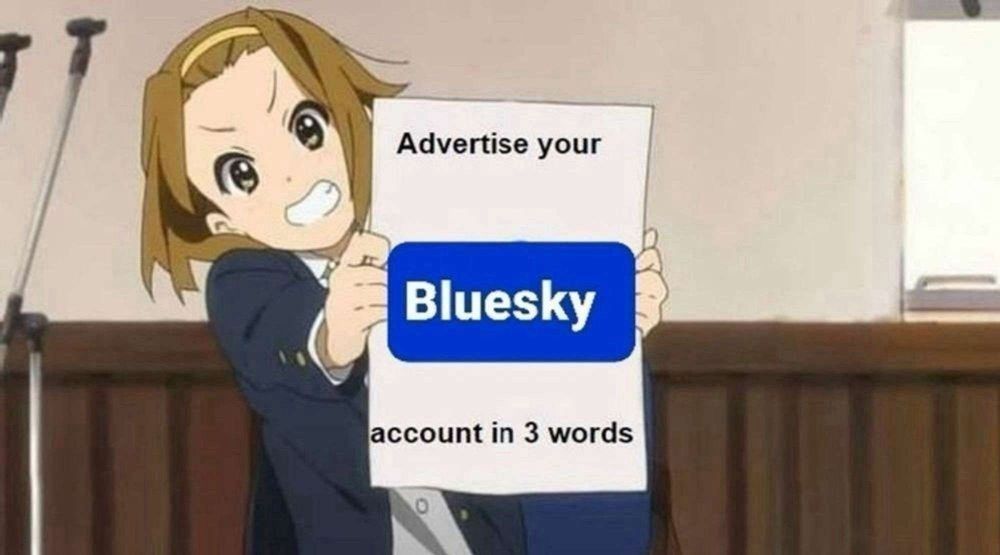 Advertise your bluesky account in 3 words